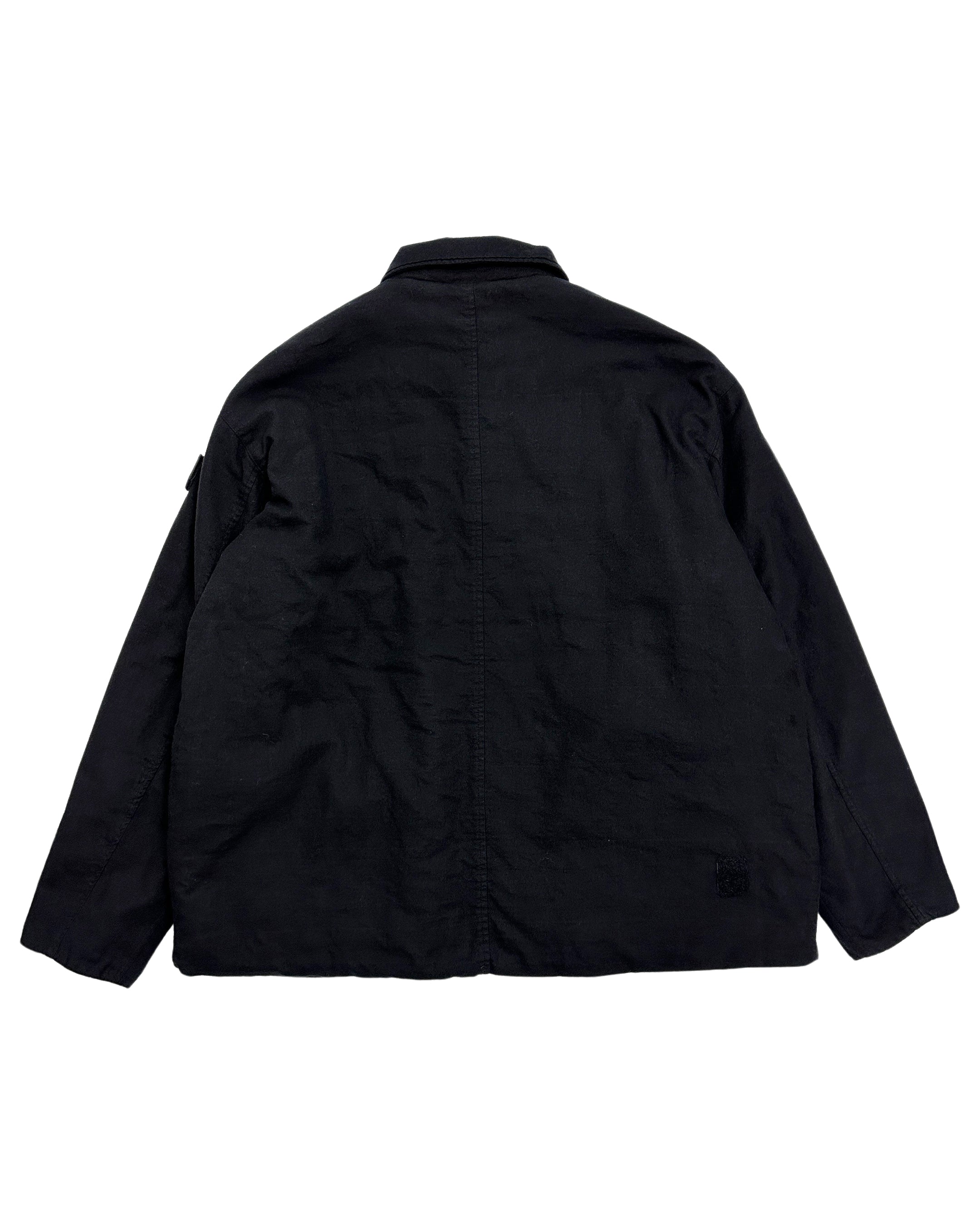 PUFFLE DYED COACH JACKET BLACK