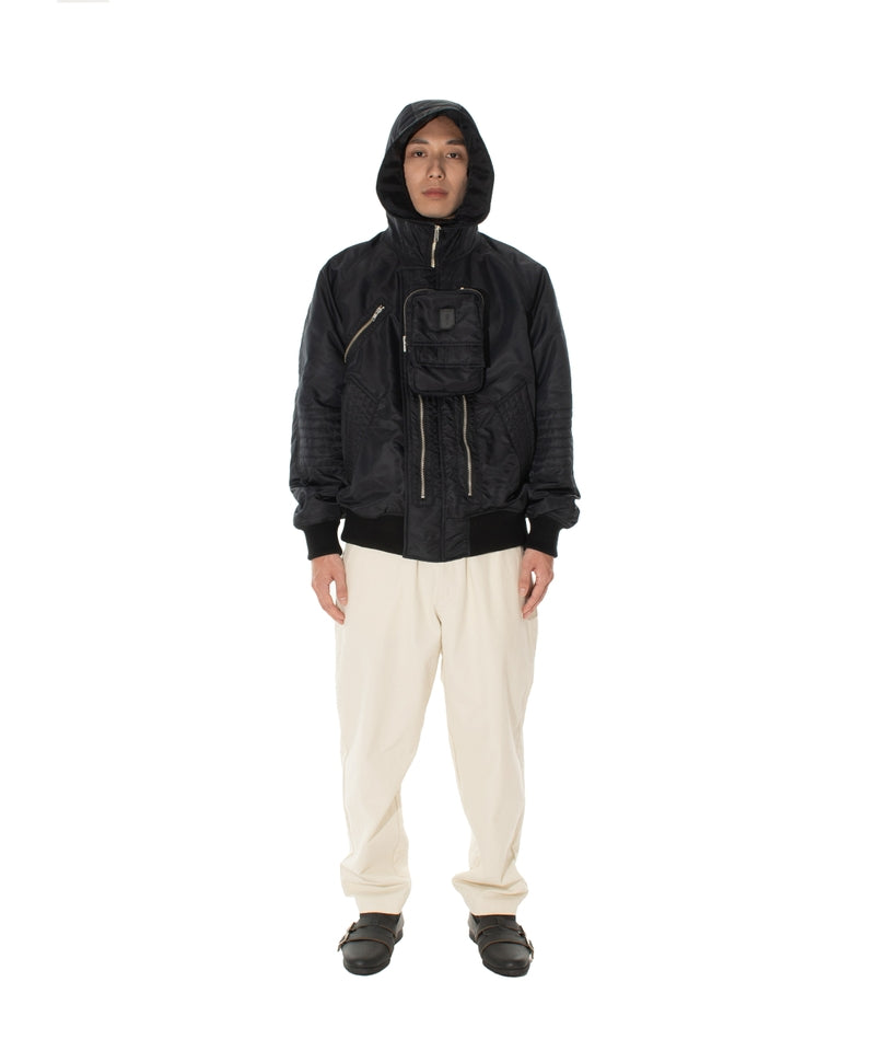 ELEVATION HOODED BOMBER JACKET BLACK