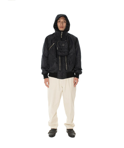 ELEVATION HOODED BOMBER JACKET BLACK