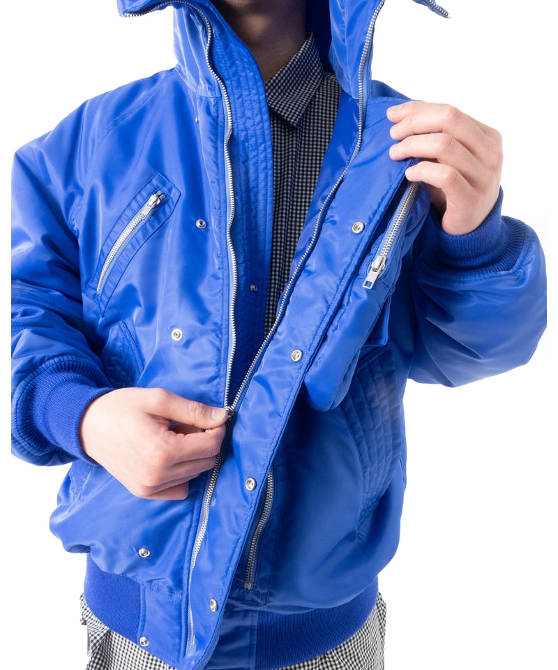 ELEVATION HOODED BOMBER JACKET BLUE