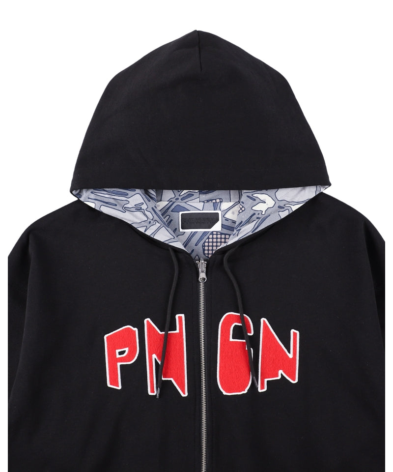 PNGN ZIP HOODIE BLACK