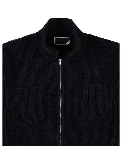 CORDY KNIT JACKET BLACK