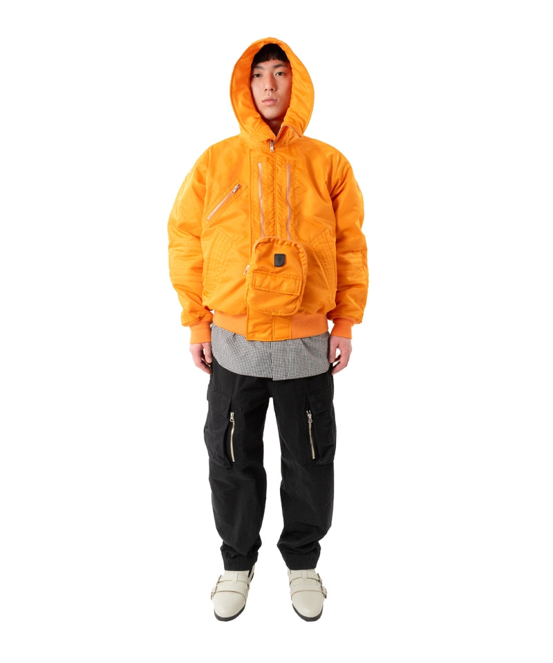 ELEVATION HOODED BOMBER JACKET ORANGE