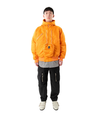 ELEVATION HOODED BOMBER JACKET ORANGE