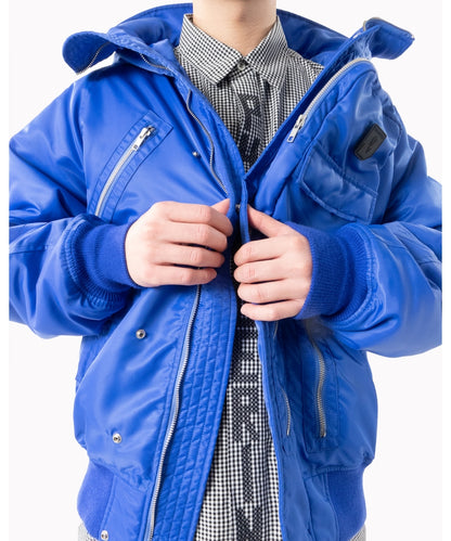 ELEVATION HOODED BOMBER JACKET BLUE