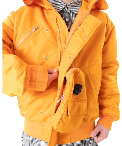 ELEVATION HOODED BOMBER JACKET ORANGE