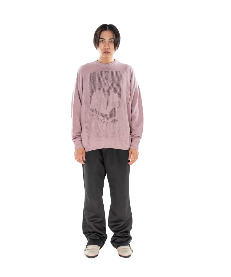 WINDOW WEB SWEATER MOSS PINK