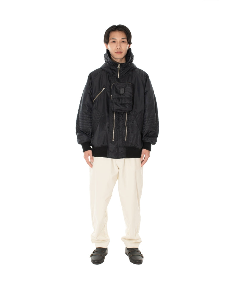 ELEVATION HOODED BOMBER JACKET BLACK