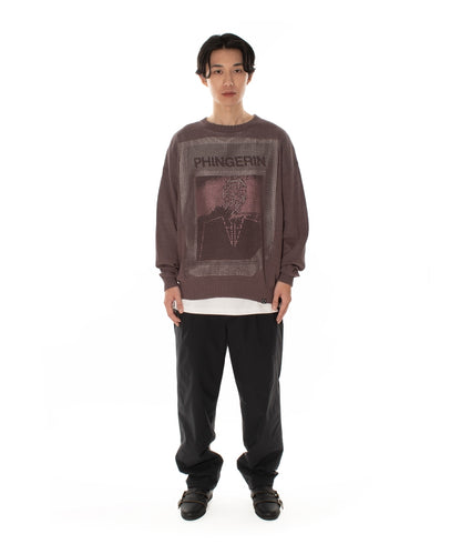 WINDOW WEB SWEATER BROWN