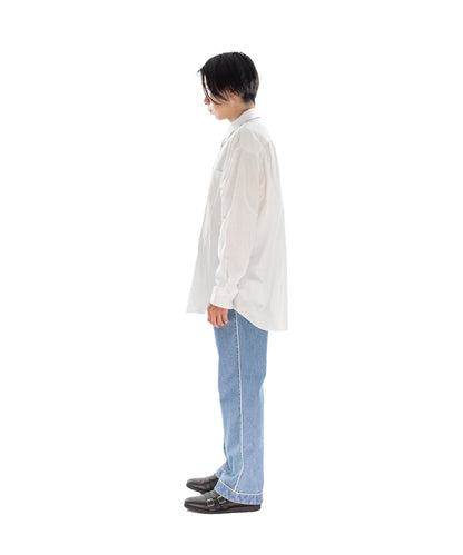 STITCH TEXT TIE SHIRT WHITE